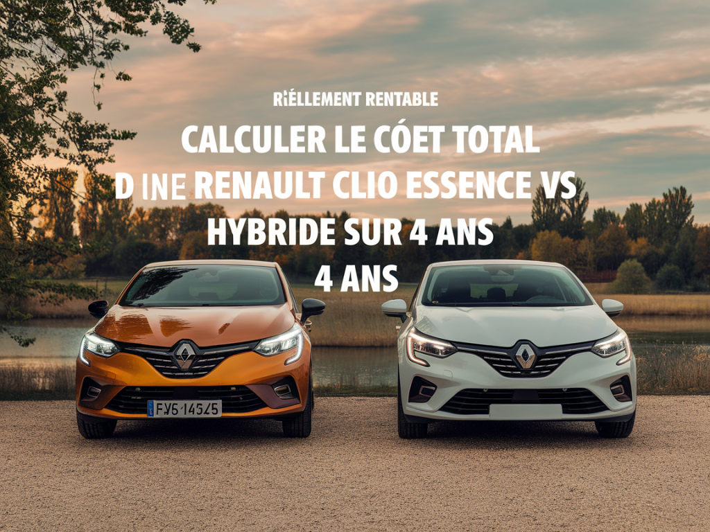 Réellement rentable ? calculer le coût total d'une renault clio essence vs hybride sur 4 ans