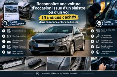 Reconnaître une voiture d'occasion issue d'un sinistre ou d'un vol: 10 indices cachés dans l'annonce et lors de l'essai